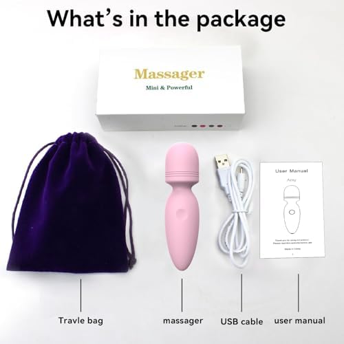 Fuwyiy Mini Massager Tools,Small Waterproof Cordless Handheld Massager with 10 Vibration Modes, Personal Handheld Massager for Back(Pink) - Image 7