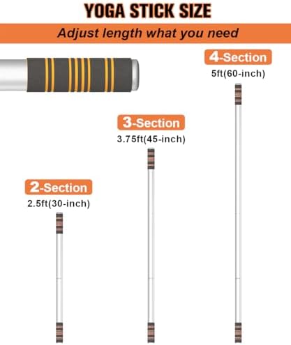 Queension 5ft Yoga Stick Adjustable Stretching Bar for Mobility & Balance - Image 2