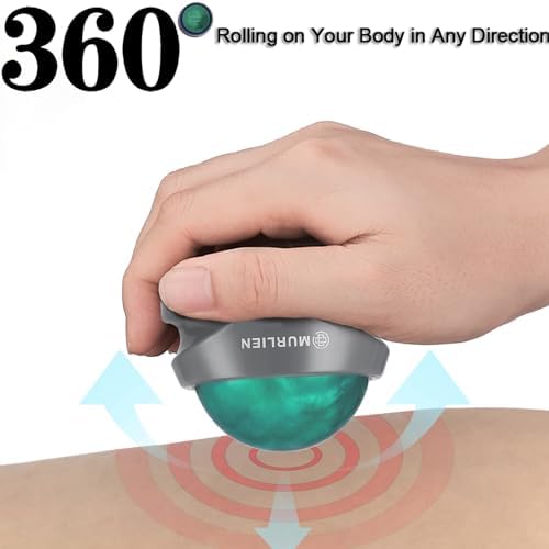 Massage Roller Ball, Tight and Sore Muscles Relief, Manual Massager, Alleviating Shoulder, Arms, Back, Legs, Calves or Muscle Tension - Green - Image 3