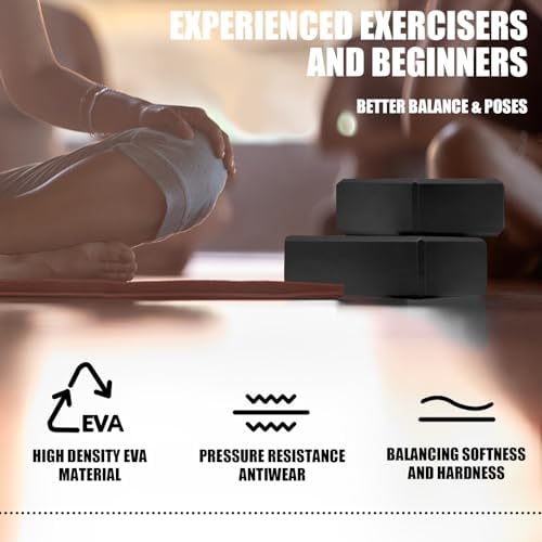 Septo 2 Pcs Yoga Blocks, 9x6x3 Inch Foam Blocks for Pilates - Image 5