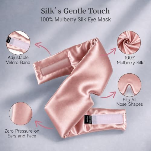 Silk Sleep Mask – 100% Mulberry Silk Eye Mask for Sleeping - Image 4