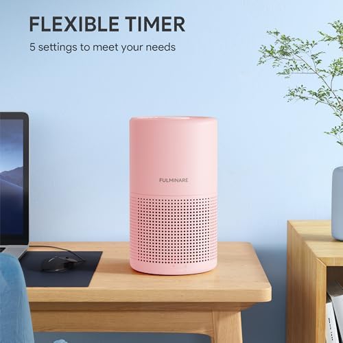 FULMINARE Air Purifiers for Home H13 True HEPA Air Filter (Pink 2 Pack) - Image 4