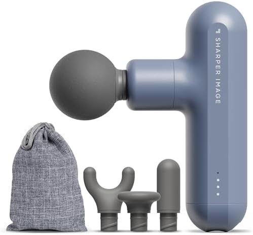 Sharper Image Powerboost Move Mini Percussion Massage Gun, Powerful & Quiet by SHARPERIMAGE