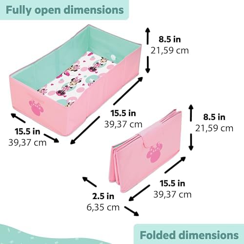 Disney Baby Minnie Mouse Tuckaway Toddler Folding Tub, Converts Shower to Bathtub, Folds to Store, Easy to Clean, Portable Baby Bathtub for Travel, 12M-5Y - Image 5