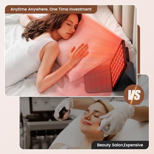 INTEO Red Light Therapy for Face and Body, Portable Red Light Therapy with Protective Goggles, 850nm Infrared Red Light Therapy with 6 Modes - Image 4