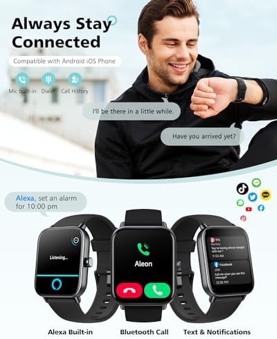 Smart Watches for Women Men, Alexa Smart Watch for Android Phones/iPhones - Image 2