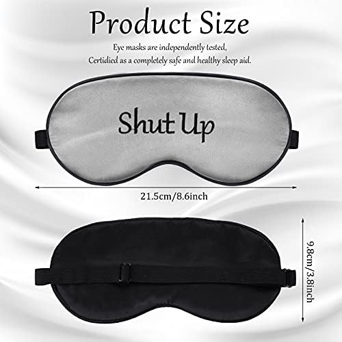4 Pack Funny Eye Mask for Sleeping Blackout, Black, Gray, Pink, Purple - Image 3