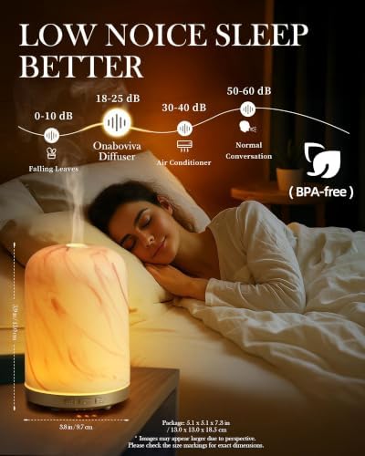 Essential Oil Diffuser - 2.4 MHz Ultrasonic Ceramic Diffuser with Pulse/Continuous Mist & 3 Night Light Modes, Waterless Auto-Off, Silent Aromatherapy Diffuser for Home, Office, Gifting & Home Decor - Image 2