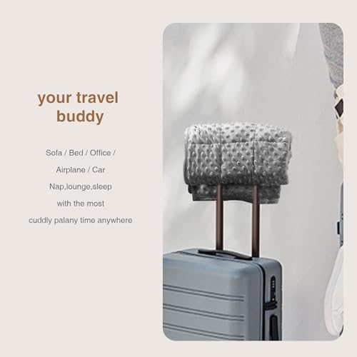 Alomidds Weighted Blanket 7lbs for Adults, Cozy Luxury Breathable Weighted Lap Blanket, Small Weighted Blanket for Travel, Relaxation, Sleeping, Grey, 29" x 24" - Image 5
