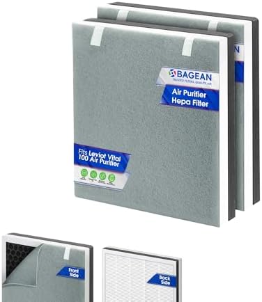 Bagean Vital 100 True HEPA Replacement Filter for Levoit Air Purifier by Bagean