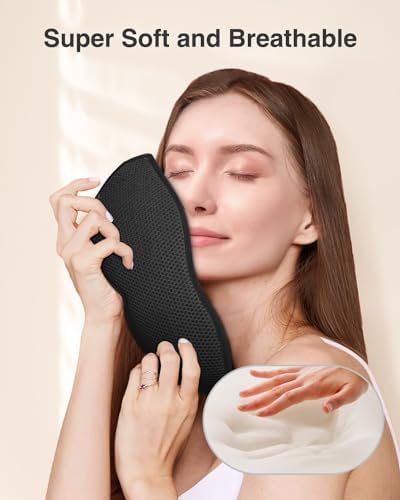 MABAO 2 Pack Sleep Mask for Side Sleeper, Eye Mask for Sleeping, Black - Image 5