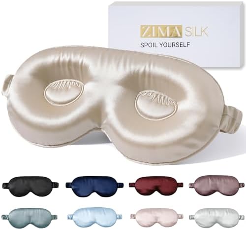 ZIMASILK Adjustable 22 Momme 100% Pure Mulberry Silk Sleep Mask by ZIMASILK