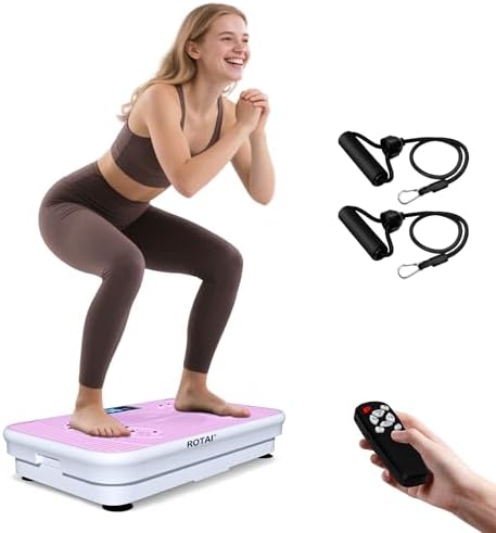 ROTAI Vibration Plate Exercise Machine for Lymphatic Drainage Massager & Weight Loss, 400 lbs Capacity Whole Body Vibrating Shake Plate Workout for Women and Men by ROTAIPROFESSIONALMASSAGER