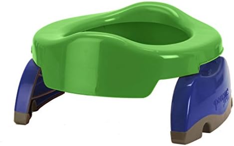 Kalencom Potette Plus 2-in-1 Travel Potty and Trainer Seat - Dual-Purpose Potty Training Toilet Seat - Portable Potty for Toddler Travel - With Durable, Lock-In Legs and Splash Guard - Green by Kalencom