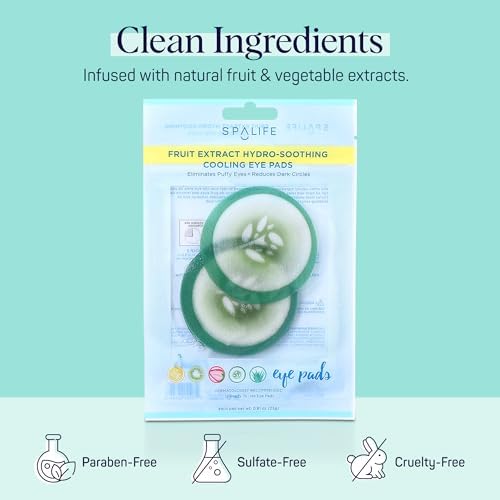 SpaLife Cooling Cucumber Eye Pads | Spa Gifts & Korean Dark Circles & Puffy Eyes Treatment | Nourishing Cucumber Eye Pads | Eye Mask for Puffy Eyes Daily Depuffing Eye Patches | 4 Packs of 12 - Image 5