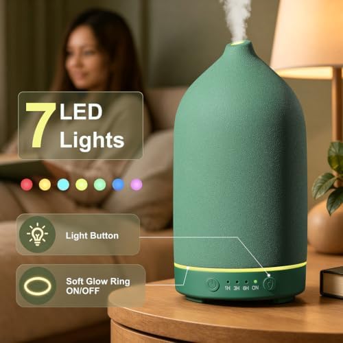 Gooamp 200ML Ceramic Essential Oil Diffuser for Home, Stone Diffuser - Image 5