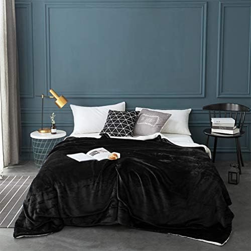 LBRO2M Sherpa Fleece Bed Blanket Super Soft Plush Warm Throw Queen 90"X90" - Image 2