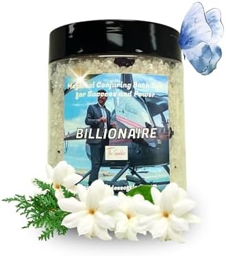 Billionaire Bath Salts – Spiritual Bath for Abundance & Wealth Energy – 12oz Luxury Soaking Salts for Manifestation, Witchcraft Supplies, Wiccan & Metaphysical Rituals by TheGoddessofFlame