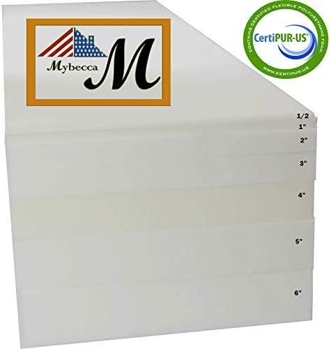 Mybecca 4" X 30" X 72" Upholstery Foam Cushion High Density (Seat Replacement, Upholstery Sheet, Foam Padding) - Image 2