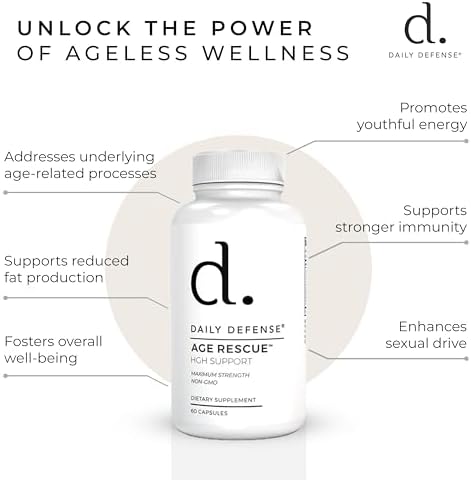 Age Rescue Anti Aging Amino Acids Supplement - HGH Supplements for Men & Women with Colostrum and Amino Acids to Improve Immunity, Energy, Focus & Youthful Skin Tone for Overall Wellness-60 Capsules - Image 5