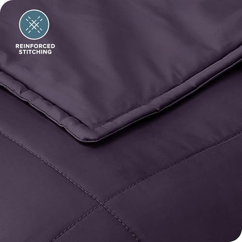 Bare Home Cotton Weighted Blanket (Eggplant, 60"x80" 20lbs) - Image 6