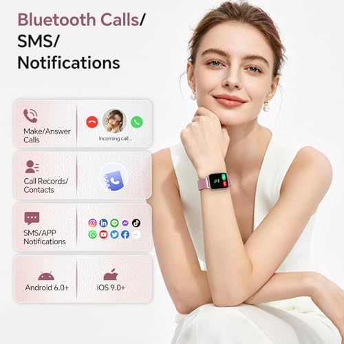 Smart Watches for Women (Calls/SMS/Reminders), 1.85" HD Alexa Smart Watch for Android Phones & iphone Compatible, 120+ Sport Modes Fitness Watch, Heart Rate/SpO2/Sleep Tracker, 3ATM Fitness Trackers - Image 3