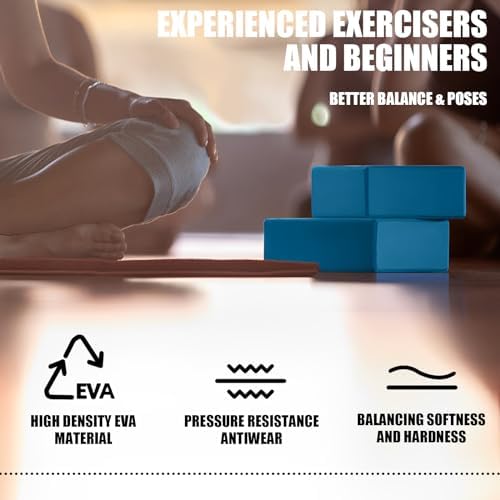 Septo 2 Pcs Yoga Blocks, 9x6x3 Inch Foam Blocks for Pilates - Image 5