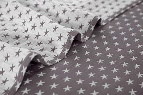Sterling Creek Dawson Star Muslin Throw Blanket Three Layers Lightweight Breathable Cotton Gauzy Blanket for Adults, All Season (Throw, Gray) - Image 3