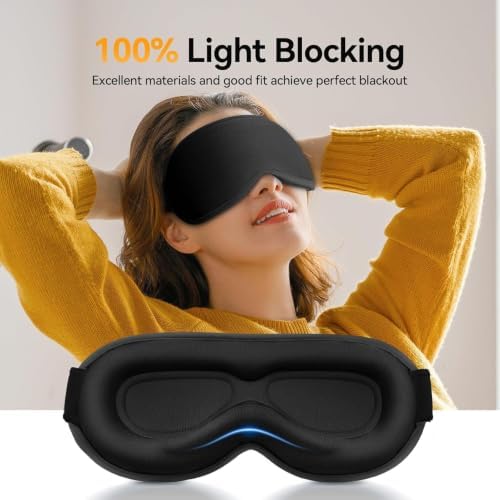 Facemoon Blackout Sleep Mask, Weighted 3D Eye Mask for Men, Sleep Essential - Image 3