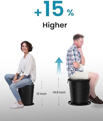 TRIPTIPS Upgrade Retractable Portable Toilet Travel Toilet Adjustable Height Camping Toilet Portable Potty for Adults Kids, Foldable Portable Toilet for Camping/Car - Image 4