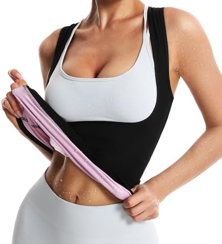 JBT Women's Sweat Shaper Vest for Weight Loss, Sauna Tank Top with Waist Compression, Body Shaper Workout Vest for Running by JBT