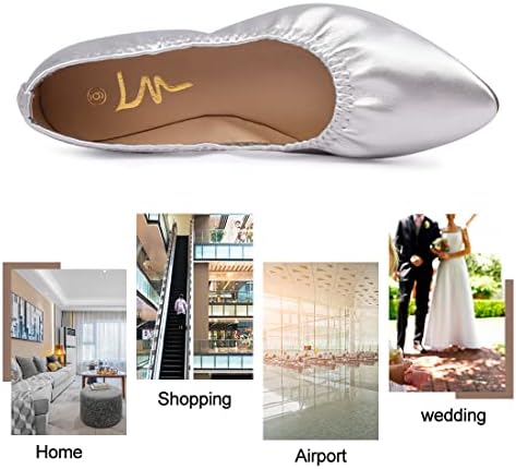 Women's Ballet Flat Slip On Flats - Classic Casual Dress Shoes, Foldable Portable Travel Ballet Walking Shoes - Image 5
