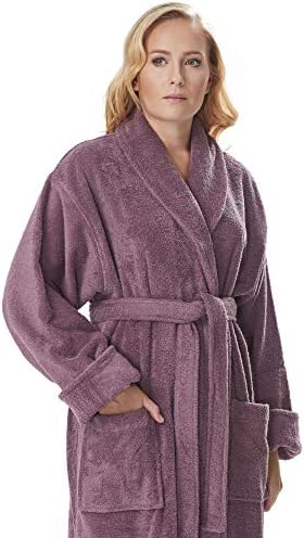 Arus Women's Long Style Full Length Thick Shawl Collar Turkish Bathrobe - Image 2