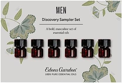 Edens Garden Men Essential Oils Discovery Sampler 6 Set – 100% Pure by EdensGarden