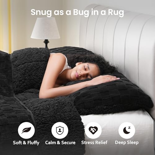 Drewin Weighted Blanket Twin Size for Adults 15lbs,Black,48 x 72 inches - Image 3