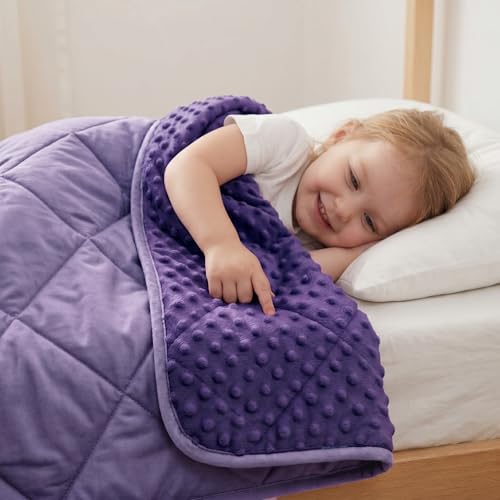 MAXTID Kids Weighted Blanket 3lbs 36"x48" Violet Heavy Blanket Purple Child Comfort Sensory Blankets for Girls & Boys by MAXTID