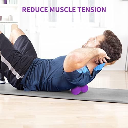 5BILLION FITNESS Peanut Massage Ball,Double Lacrosse Ball and Mobility Massage Ball for Physical Therapy - Deep Tissue Massage Tool for Myofascial Release, Muscle Relaxer, Acupoint Massage (Purple) - Image 4