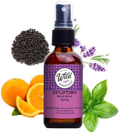 Wild Essentials All Natural Essential Oil Sprays, 2 Ounce, 60ml, Organic Witch Hazel, Aromatherapy, Made in USA by WildEssentials