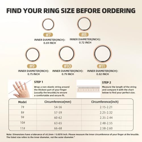 Frosted Glitter Smart Ring, Fitness & Health Tracker for Women Men - Image 2