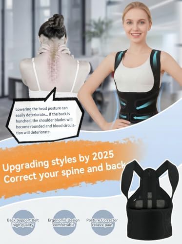 Posture Corrector for Women & Men, Back Brace Adjustable Full Back Support - Shoulder Straightener for Upper & Lower Back Pain Relief, Scoliosis, Hunchback, Hump, Thoracic Spine Correc (Medium) - Image 3