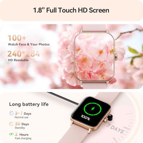 Smart Watch for Women Android & iPhone, Alexa Built-in, IP68 Waterproof Activity Fitness Tracker with Bluetooth Call (Answer/Make), 1.8" Smartwatch with Heart Rate/SpO2/Sleep Monitor, 100+ Sports Mode - Image 5
