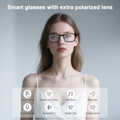 Bluetooth Audio Glasses, Open-Ear, Polarized, Men & Women - Image 2
