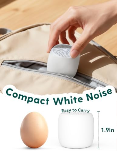 Babelio White Noise Sound Machine (Pocket Mini Pro) | 1000mAh Large Battery, 25 Non-looping Sounds for Adults, Kids & Babies, Timer, Memory Function, Pocket-Sized & Travel Essentials, White 2 Pack - Image 4