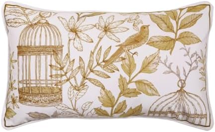 patdrea Designer French Velvet Throw Pillow Cover,12"x20"-Aviary by patdrea