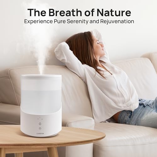 Clarston Humidifiers for Bedroom, 2.5L Cool Mist Humidifier for Large Room - Image 4
