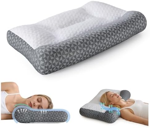 Favocama Cervical Pillow for Neck Pain Relief 26"x15", Grey by Favocama