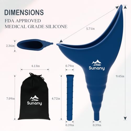 Female Urination Device, Reusable Female Urinal Silicone Women Pee Funnel | Women to Pee Standing Up, The Perfect Companion for Camping,Travel travel outdoor, folds compact, easy rinse - Image 4