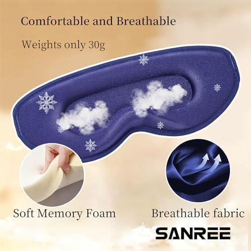 Sleep Mask for Side Sleeper Women Men,Blackout Eye Masks for Sleep - Image 5