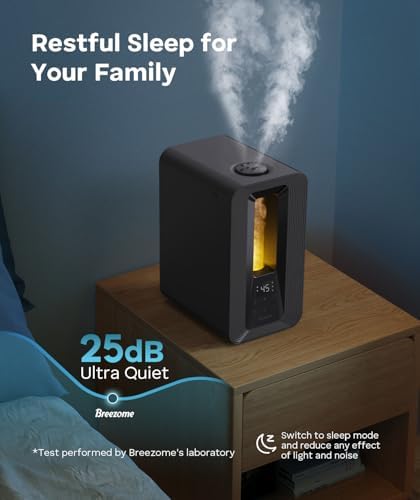 BREEZOME 6L Cool Mist Humidifier for Bedroom 50H Runtime 7-Color Mood Light - Image 5