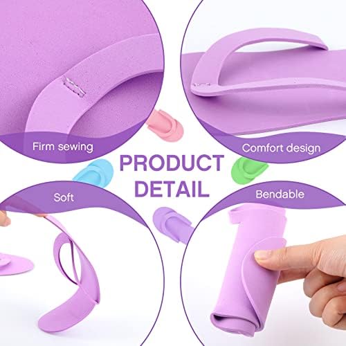 Geyoga 48 Pairs Disposable Flip Flops Pedicure, Colorful - Image 2